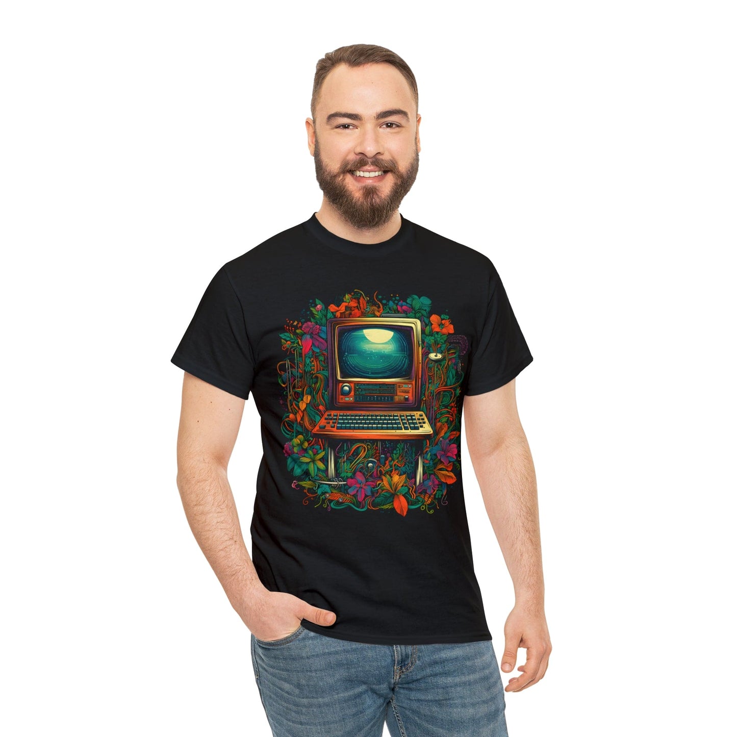 Floral Retro Computer Tee