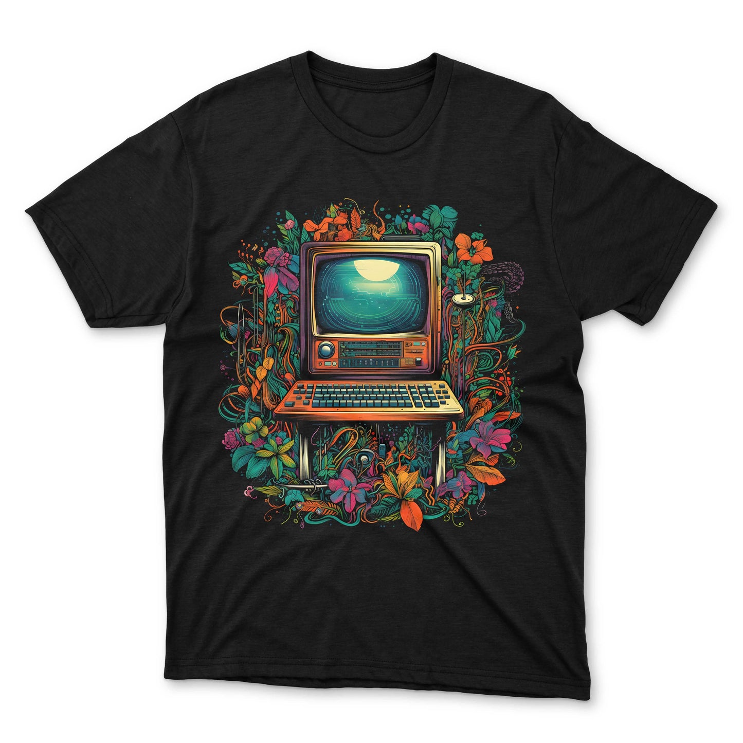 Floral Retro Computer Tee